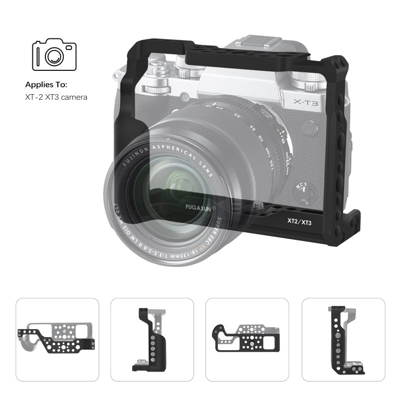 FUGASUN XT2 XT3 Camera Cage, Premium Closed Security XT2 XT3 Camera Cage for Fuji X-T2 X-T3 Camera - Image 5